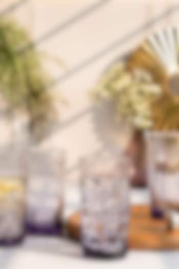 Purple Shaded Glasses (Set of 4) by H2H at Pernia's Pop Up Shop