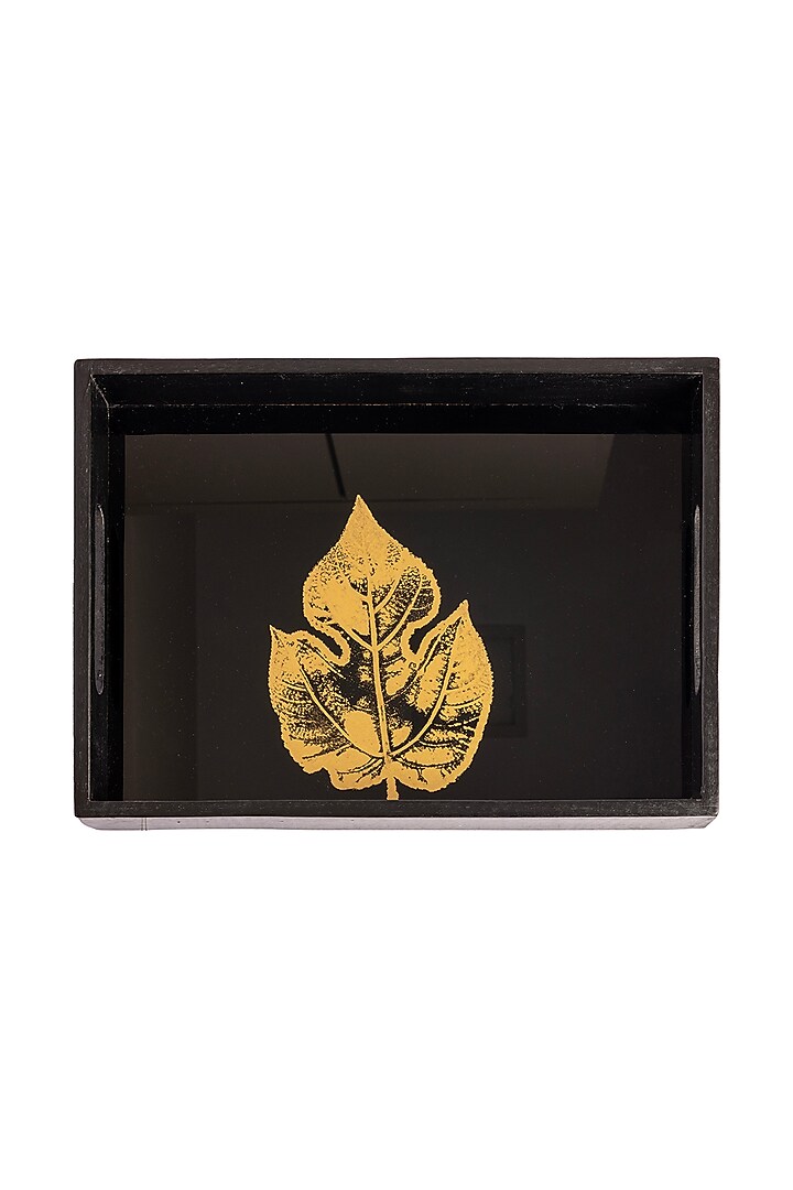 Black Glass Serving Trays Set by H2H at Pernia's Pop Up Shop