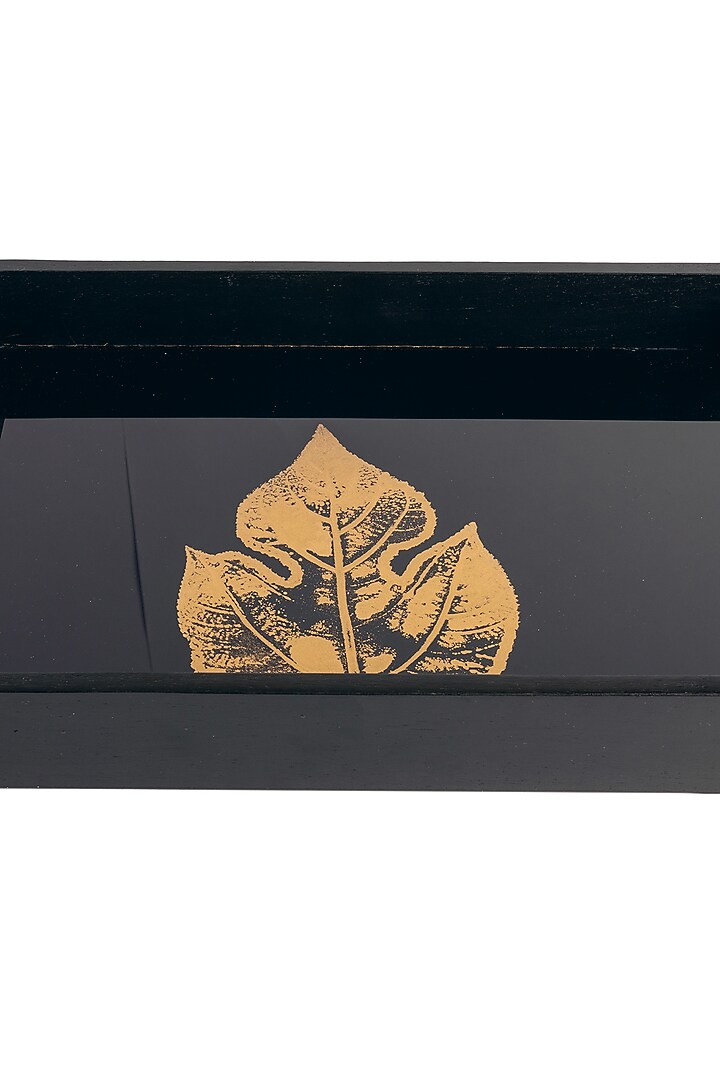 Black Glass Serving Trays Set by H2H at Pernia's Pop Up Shop