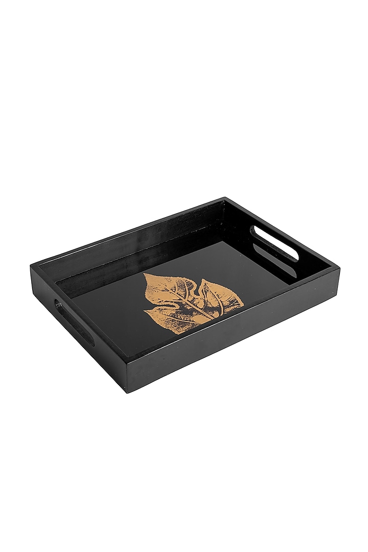 Black Glass Serving Trays Set by H2H at Pernia's Pop Up Shop