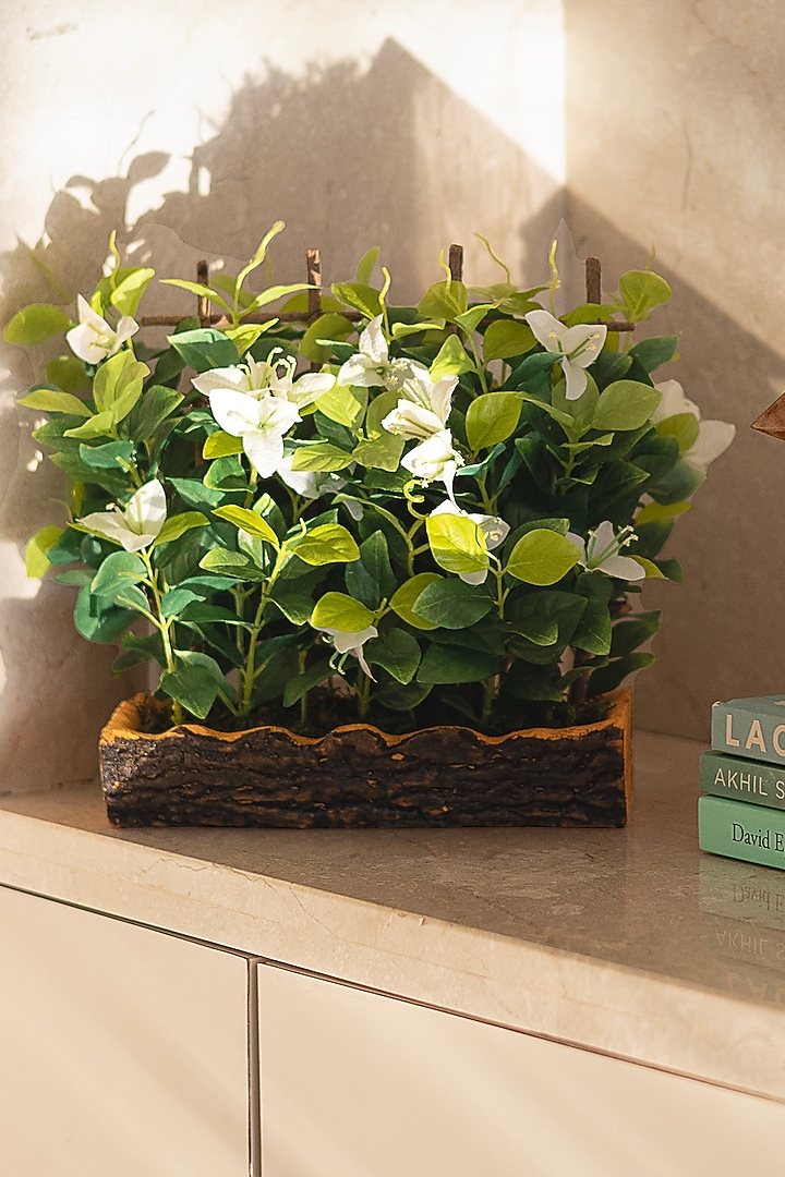 Green Polyester Artificial Bougainvillea Bonsai Plant by H2H at Pernia's Pop Up Shop