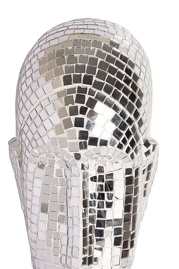 Silver Paper Mache Human Head Sculpture by H2H at Pernia's Pop Up Shop