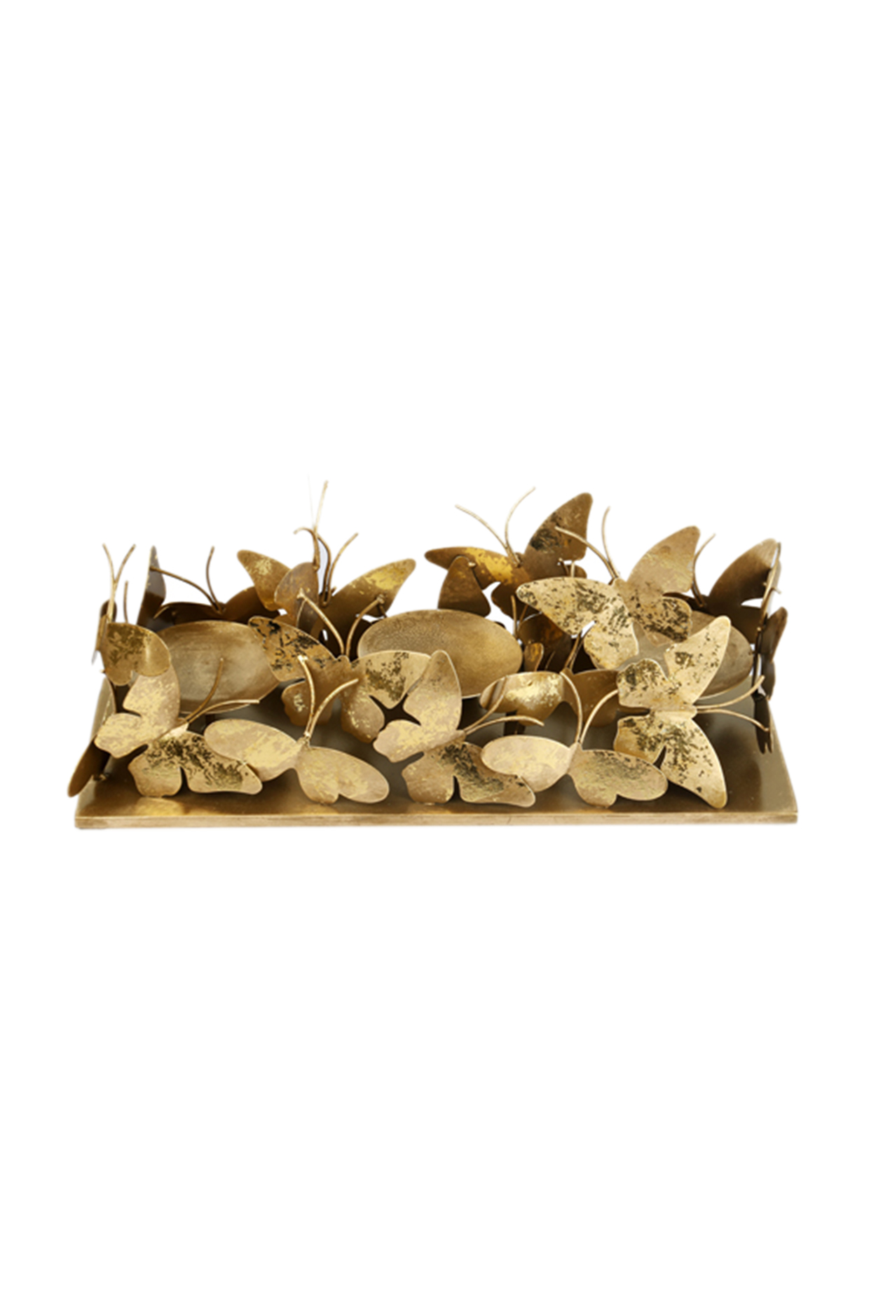 Golden Iron Brass Butterfly Trail Candle Stand Design By H2h At