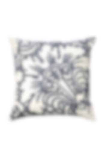 Grey & White Cotton Abstract Tulip Cushion Cover  by H2H