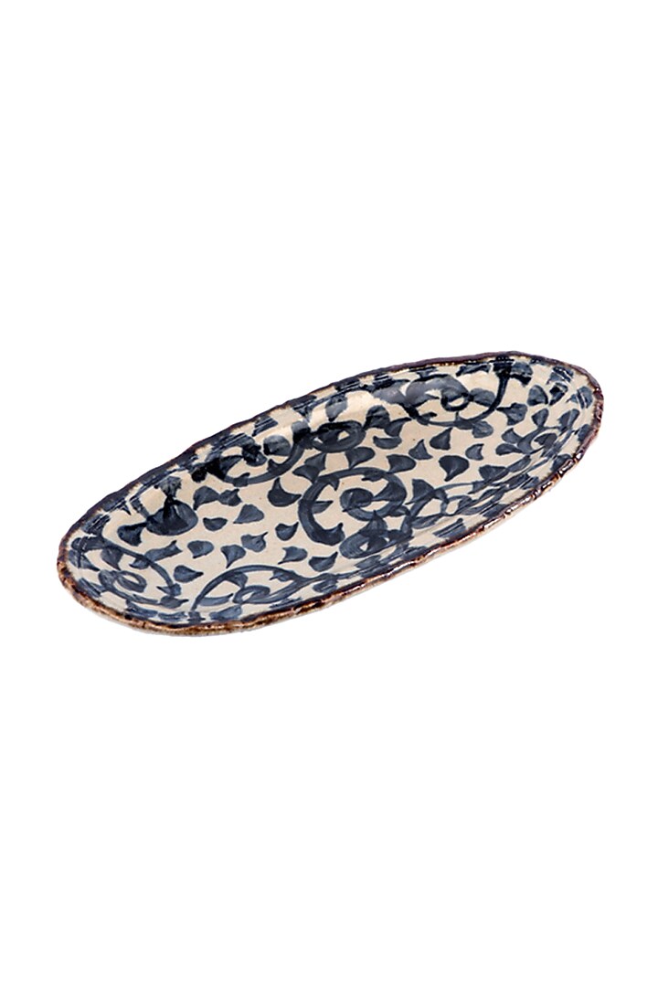 Blue Garden Ceramic Platter  by H2H at Pernia's Pop Up Shop