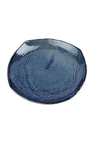 Cobalt Blue Ceramic Fat Square Plates  by H2H