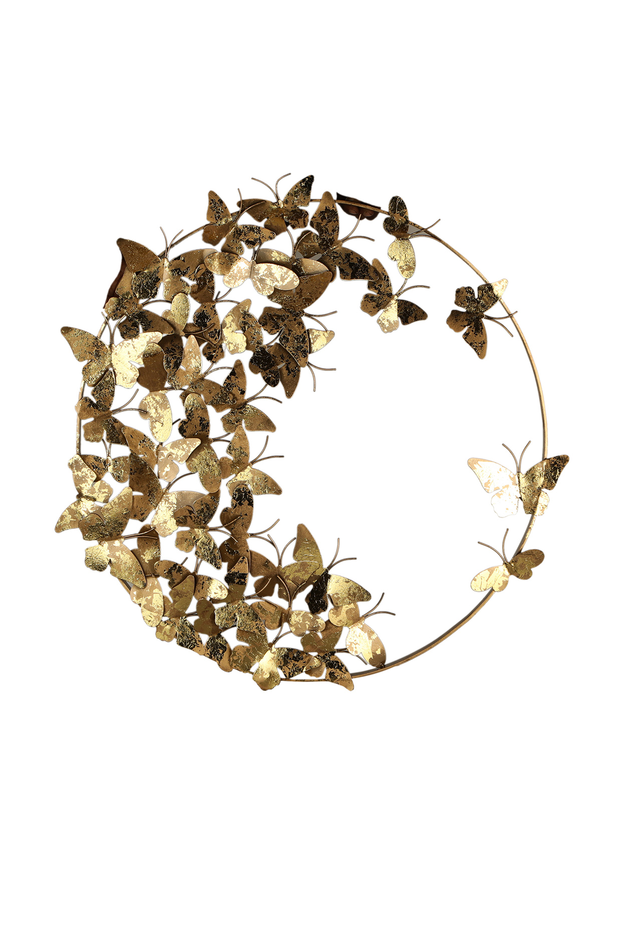 Golden Iron Brass Butterfly World Wall Decor Design By H2h At