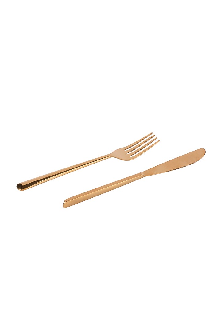 Gold Finish Spoon Set (Set of 4) by H2H at Pernia's Pop Up Shop