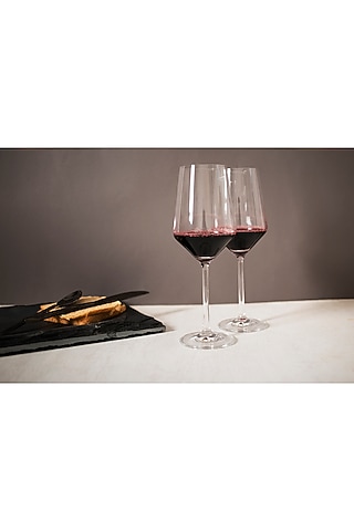 Clear Crystal Wine Glasses (Set of 2) by H2H