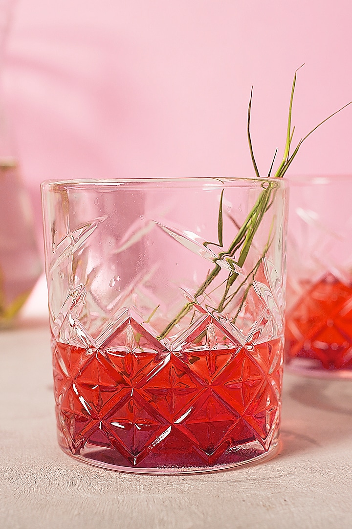 Clear Crystal Engraved Glasses (Set of 6) by H2H