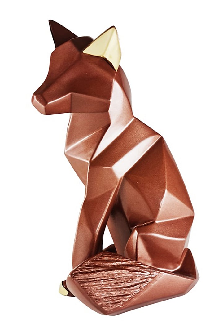 Brown Fiber Fox Sculpture by H2H