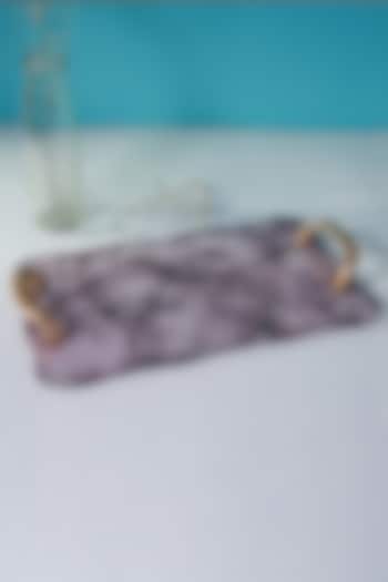 Pink Glass Tray With Metal Handles by H2H at Pernia's Pop Up Shop