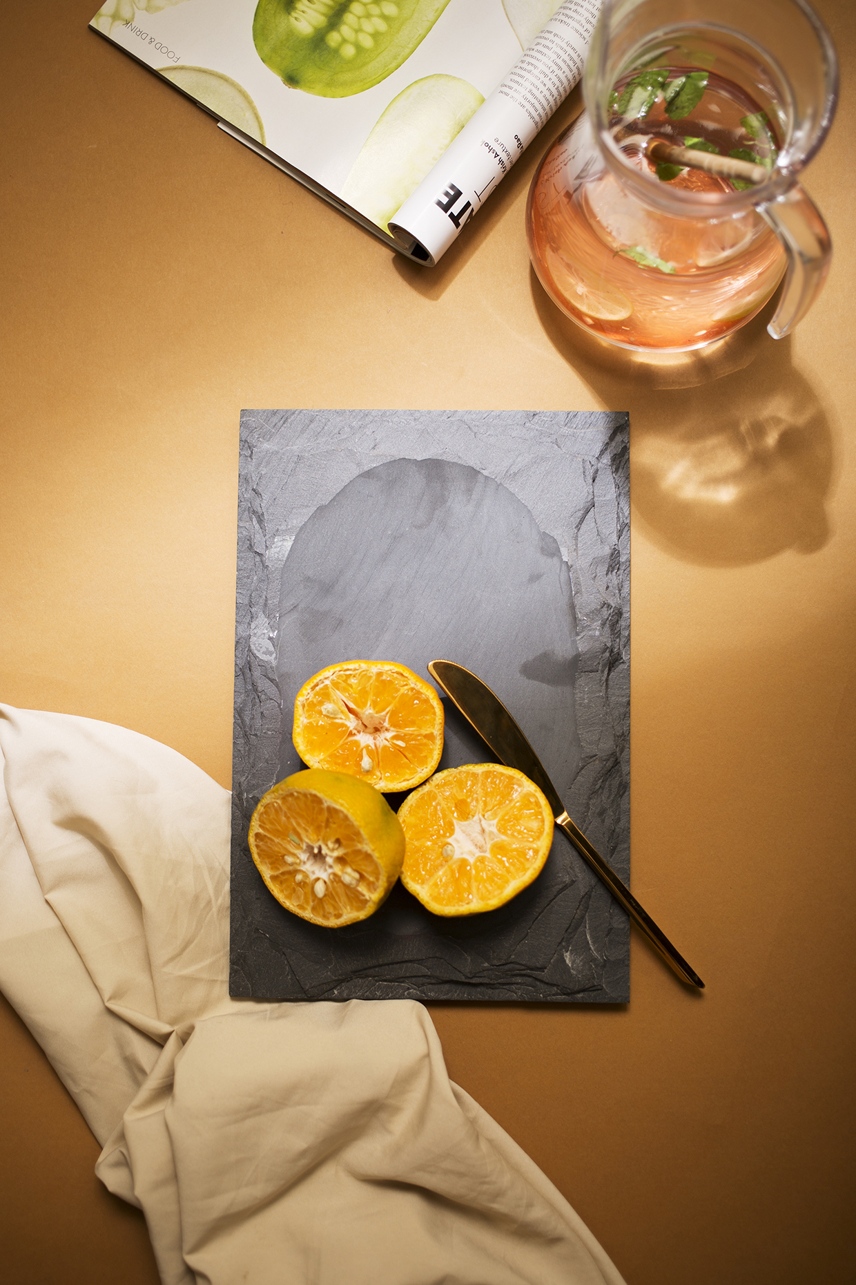 Grey Solid Slate Platter by H2H