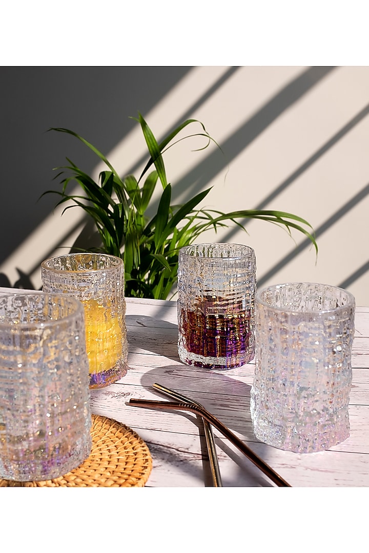 Rainbow Tinted Glasses (Set Of 4) by H2H at Pernia's Pop Up Shop