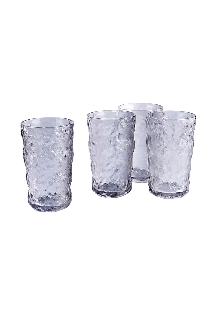 Grey Frost Finished Glasses (Set Of 4) by H2H at Pernia's Pop Up Shop
