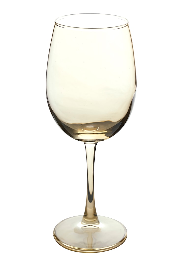 Gold Wine Globular Glasses (Set Of 2) by H2H at Pernia's Pop Up Shop