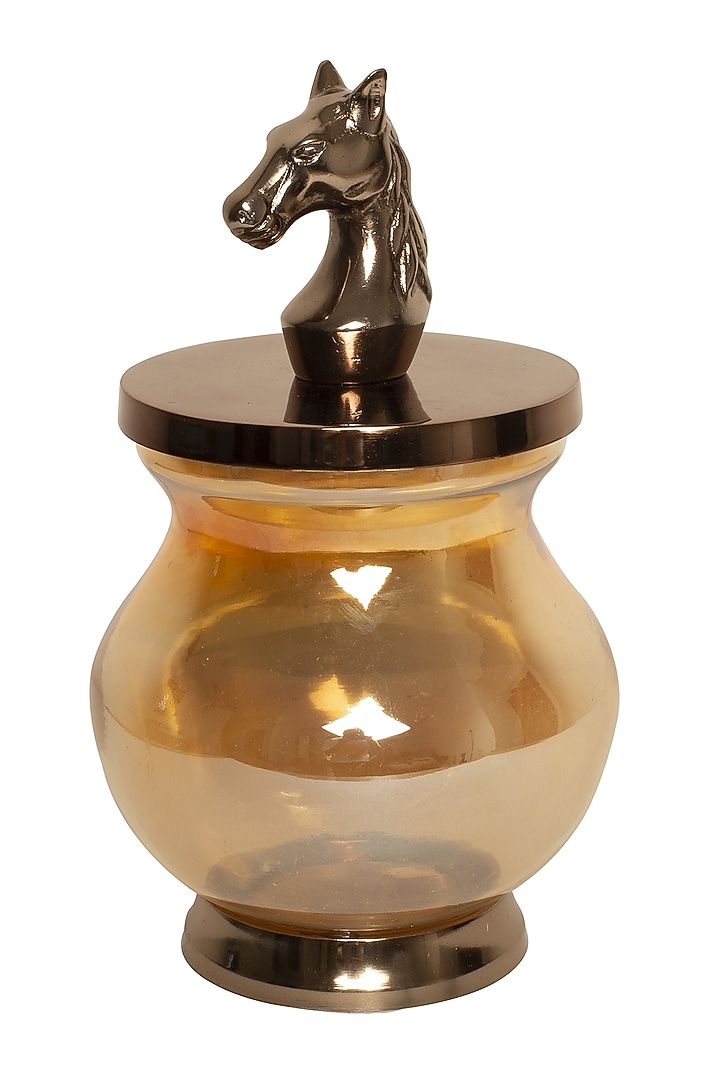 Antique Gold Glass Container by H2H at Pernia's Pop Up Shop