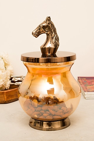 Antique Gold Glass Container by H2H