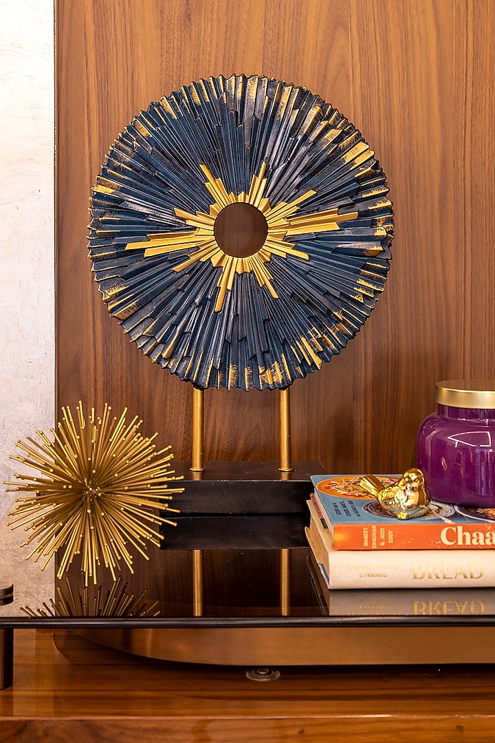 Blue Polyresin Radial Sculpture by H2H at Pernia's Pop Up Shop