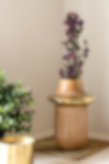 Orange Ceramic Rib-Ring Vase by H2H at Pernia's Pop Up Shop