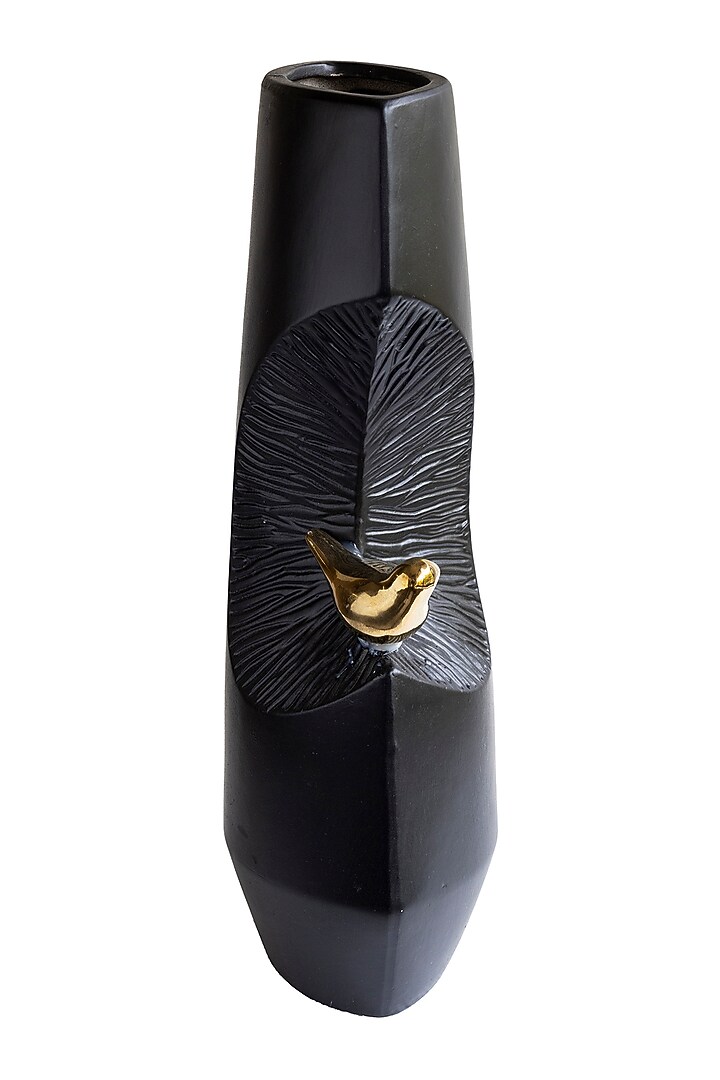 Black Ceramic Tweet Cut Vase by H2H at Pernia's Pop Up Shop