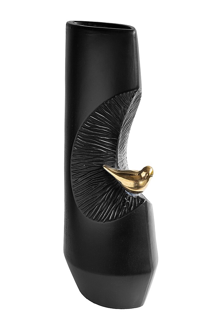Black Ceramic Tweet Cut Vase by H2H at Pernia's Pop Up Shop