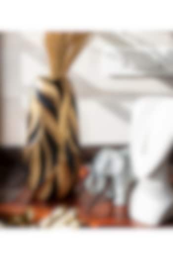 Black & Gold Twisted Ripple Vase by H2H at Pernia's Pop Up Shop