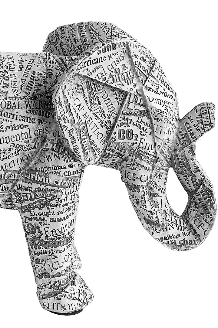 Grey Wise Elephant Sculptures (Set of 2) by H2H at Pernia's Pop Up Shop