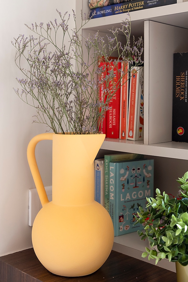Yellow Ceramic Jug-Shaped Vase by H2H