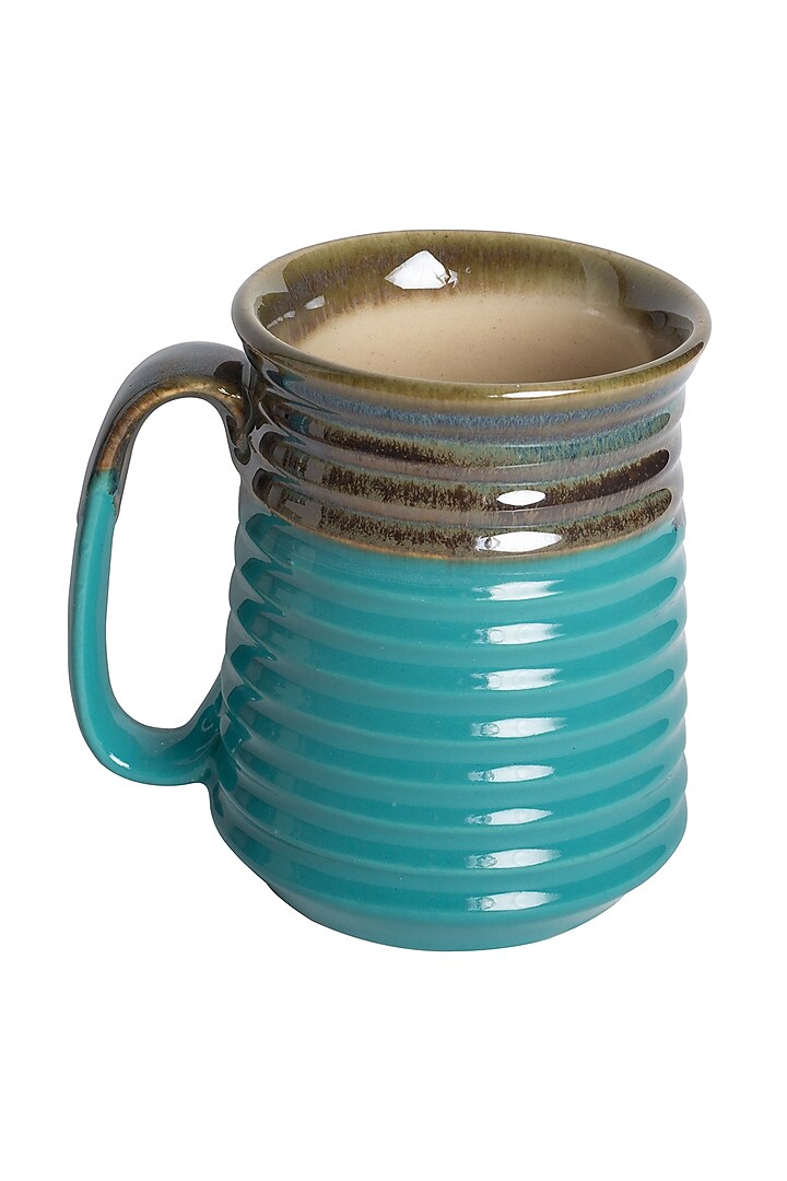 Blue Ceramic Beer Mugs (Set of 2) by H2H at Pernia's Pop Up Shop
