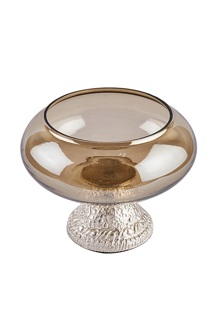 Silver Metal & Glass Sterling Bowl by H2H at Pernia's Pop Up Shop