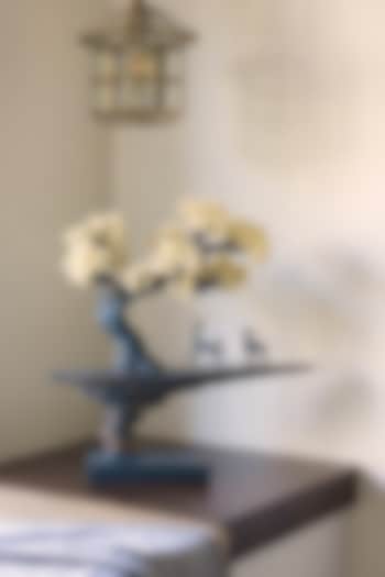 Blue & Off-white Polyresin Deer On A Rise Sculpture by H2H at Pernia's Pop Up Shop