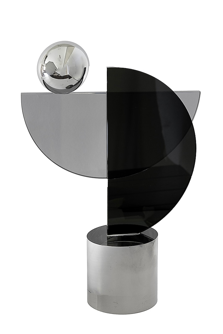 Black & Grey Glass Abstract Sculpture by H2H at Pernia's Pop Up Shop