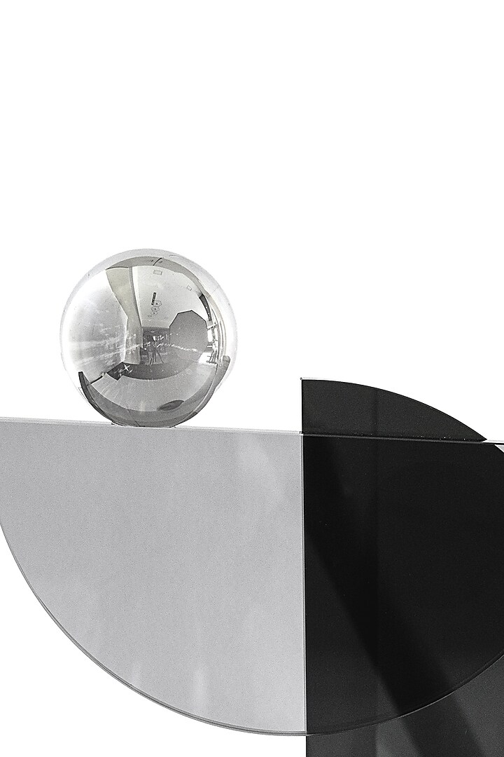 Black & Grey Glass Abstract Sculpture by H2H at Pernia's Pop Up Shop