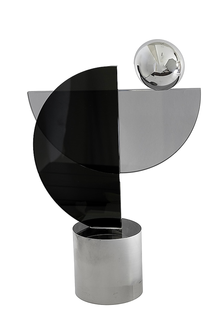 Black & Grey Glass Abstract Sculpture by H2H at Pernia's Pop Up Shop