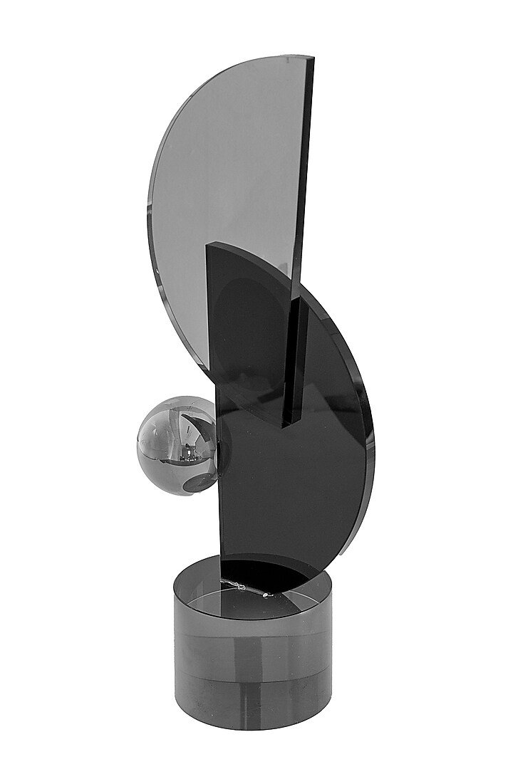 Black & Grey Glass Abstract Sculpture by H2H at Pernia's Pop Up Shop