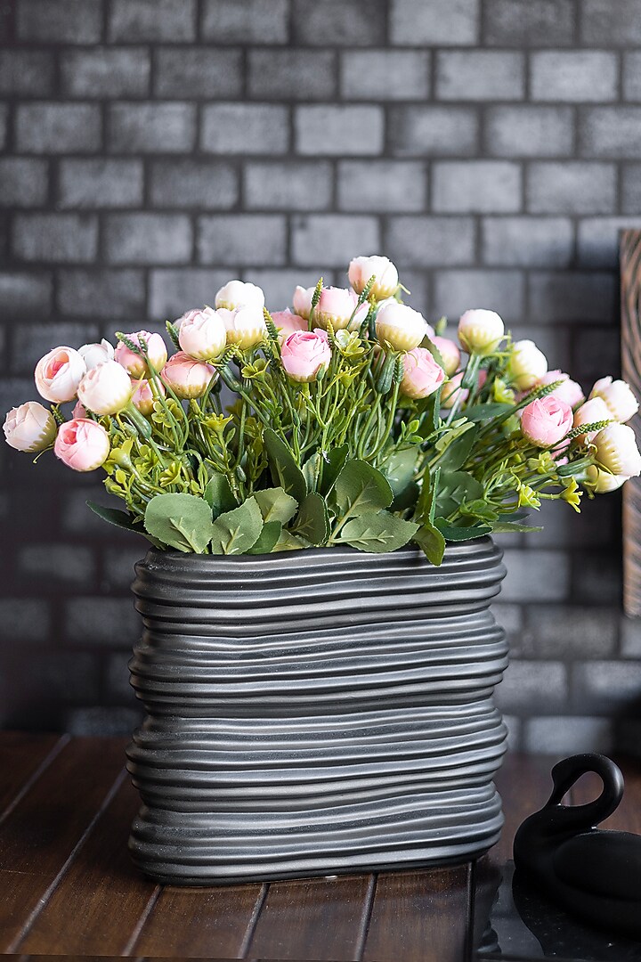 Light Pink Polyester Artificial Camellia Flower Bunches (Set of 2) by H2H at Pernia's Pop Up Shop