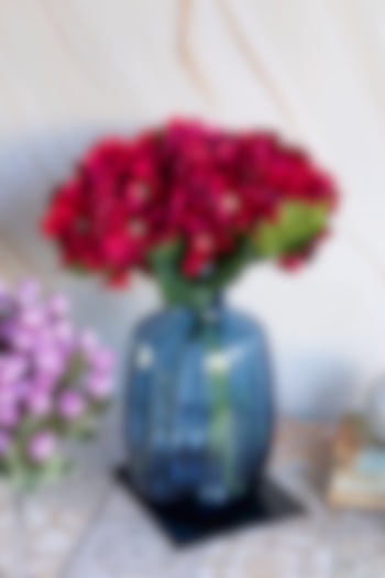 Maroon Polyester Artificial French Hydrangea Flower Bunches (Set of 2) by H2H at Pernia's Pop Up Shop