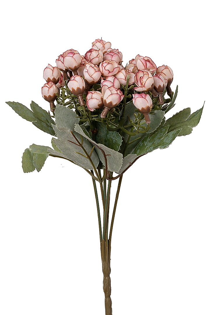 Light Pink Polyester Artificial Miniature Bud Rose Bunches (Set of 2) by H2H at Pernia's Pop Up Shop