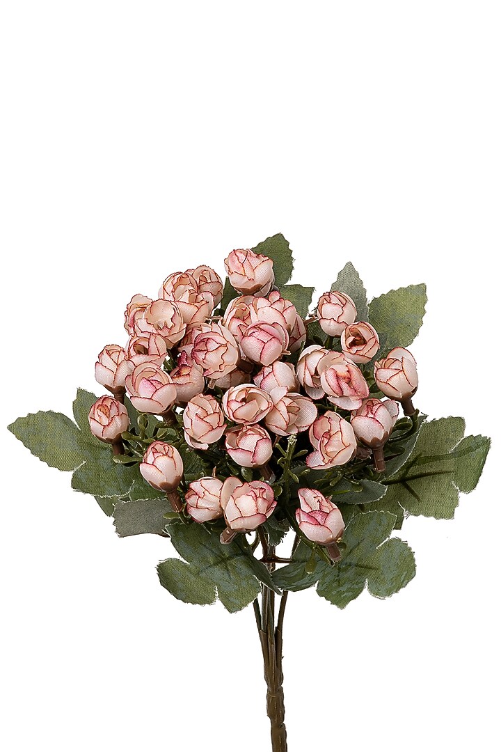 Light Pink Polyester Artificial Miniature Bud Rose Bunches (Set of 2) by H2H at Pernia's Pop Up Shop
