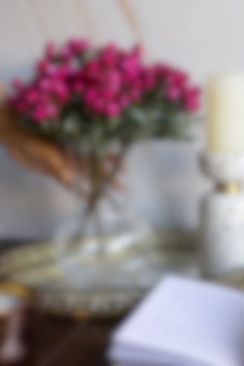 Dark Pink Polyester Artificial Miniature Bud Rose Bunches (Set of 2) by H2H at Pernia's Pop Up Shop