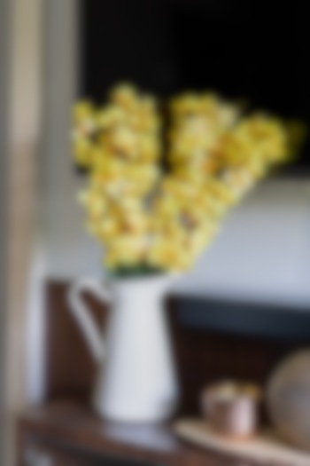 Yellow Polyester Artificial Blossom Flower Stems (Set of 2) by H2H at Pernia's Pop Up Shop