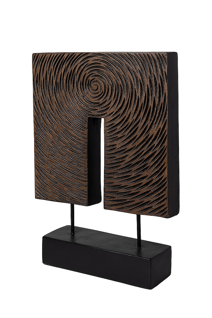 Brown Wooden Sculpture by H2H at Pernia's Pop Up Shop