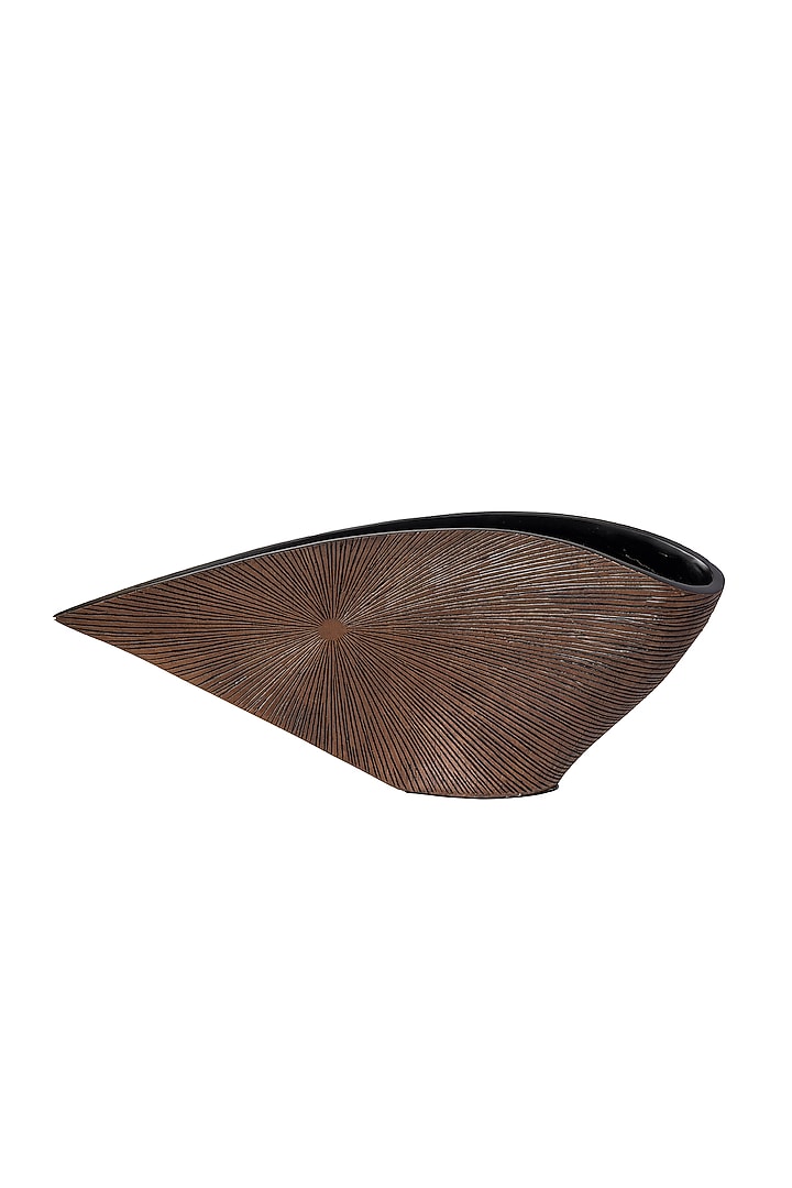 Brown Wooden Abstract Vase by H2H at Pernia's Pop Up Shop