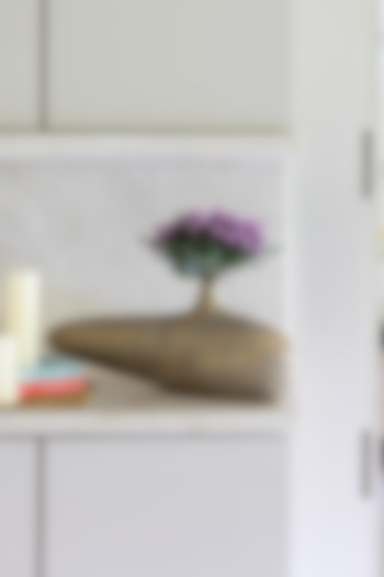 Grey & Gold Polyresin Flattened Vase by H2H at Pernia's Pop Up Shop