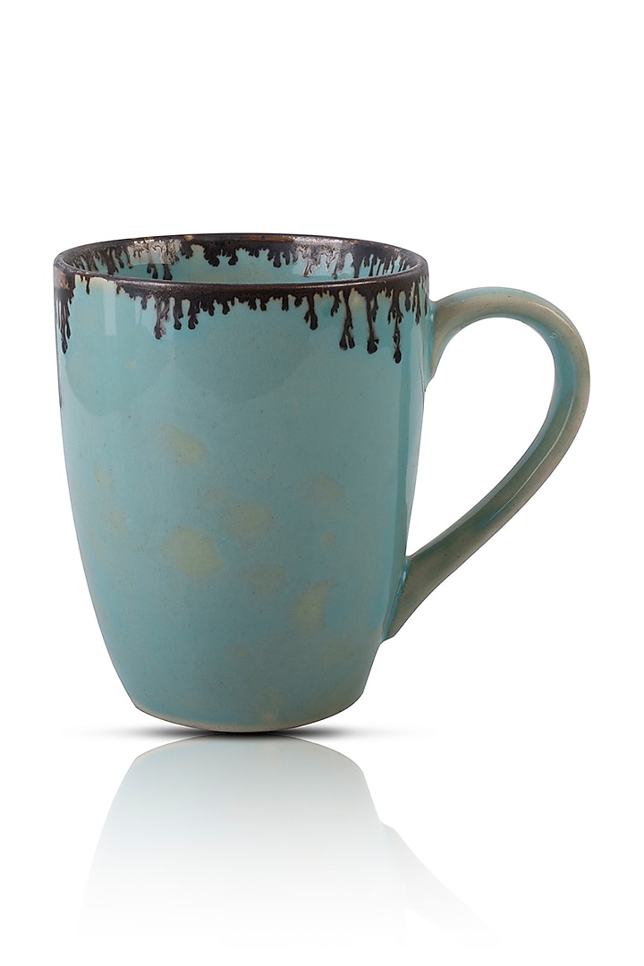 Light Blue & Ivory Ceramic Mugs (Set of 2) by H2H at Pernia's Pop Up Shop