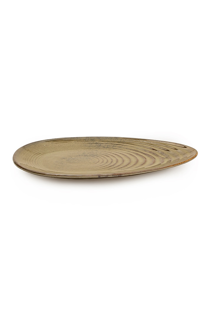 Ceramic Serving Platter With Green Shade by H2H at Pernia's Pop Up Shop