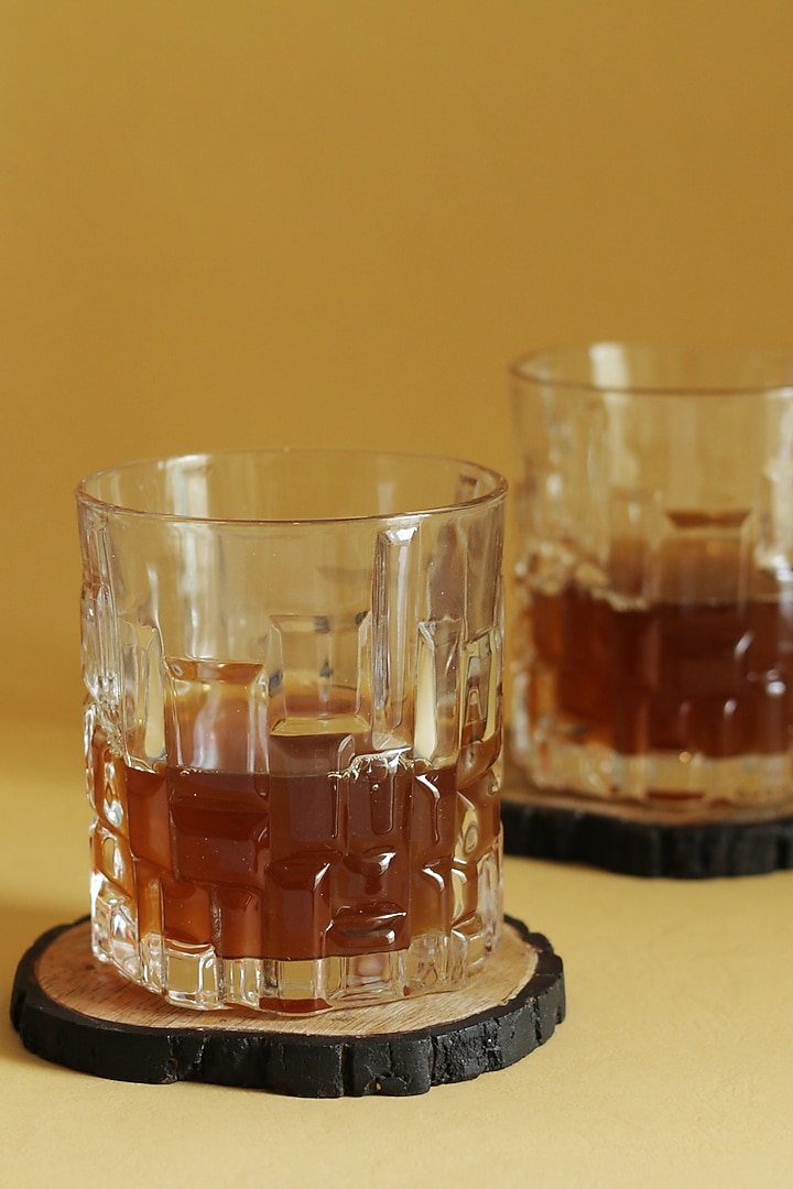 Clear Glass Tumbler Glasses (Set of 4) by H2H at Pernia's Pop Up Shop