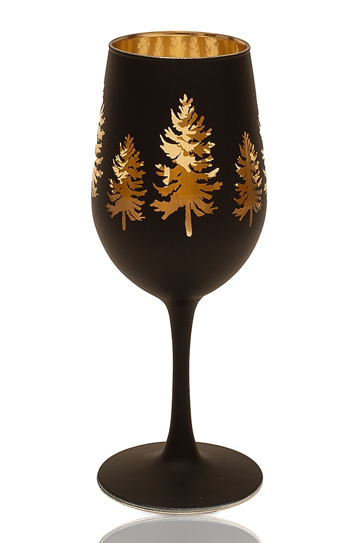 Black & Wine Glasses (Set of 2) by H2H at Pernia's Pop Up Shop