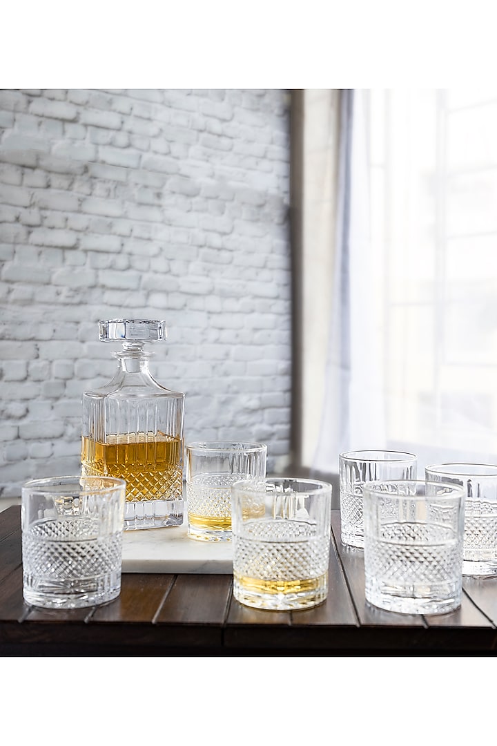 Glass Decanter with Glasses (Set of 6) by H2H at Pernia's Pop Up Shop